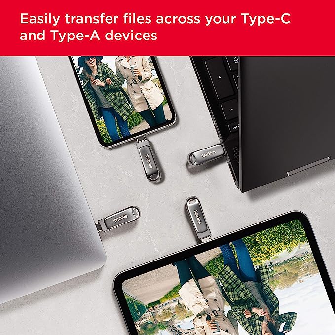 SanDisk Ultra Dual Drive Luxe USB Type C Flash Drive (Silver, 128 GB, 5Y - SDDDC4-128G-I35) SanDisk Ultra Dual Drive Luxe USB Type C Flash Drive (Silver, 128 GB, 5Y - SDDDC4-128G-I35)